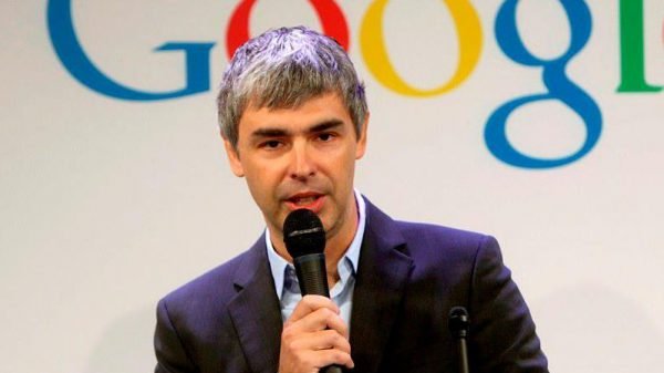 Larry Page giving speech