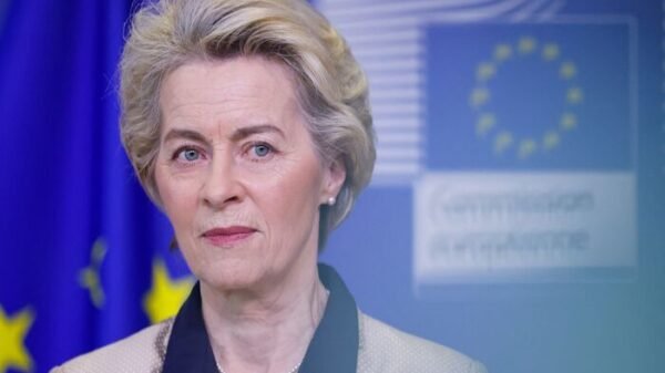 European Commission President Ursula von der Leyen attends a news conference in Brussels, Belgium February 16, 2023. REUTERS/Johanna Geron