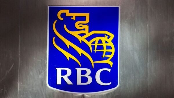 A sign for the Royal Bank of Canada in Toronto, Ontario, Canada