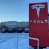 A general view of a Tesla store in Porsgrunn, Norway, December 24, 2021. Picture taken December 24, 2021. REUTERS/Victoria Klesty